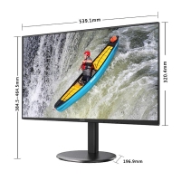 AOC Q24V4 23.8英寸2K电脑显示器IPS屏QHD高分电竞游戏液晶显示屏