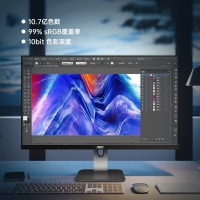 AOC U27P1U 27英寸 4K超清IPS窄边框 升降旋转台式电脑液晶屏 设计美工商用显示器