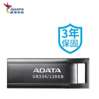 威刚（ADATA） UR340 金属 黑色 128GB高速传输U盘USB3.2接口 招标投标电脑办公车载音箱存储商务优盘