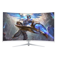 酷乐 Q270 27寸 曲面无边框/V型底座 白色液晶显示器 HDMI+VGA