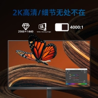 飞利浦（PHILIPS）27E1N5500LB 27英寸 2K 100Hz 低蓝光 旋转升降 电竞游戏 办公显示器