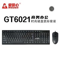 爱国心 GT6021(黑色) 商务办公时尚有线套件 办公套件批发