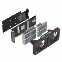 瀚铠（VASTARMOR）AMD Radeon RX 7700 XT 黑色合金 12GB GDDR6 双风扇 电竞游戏显卡