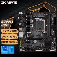 技嘉（GIGABYTE）超耐久 B760M D2H DDR4 主板支持CPU 1390013700KF
